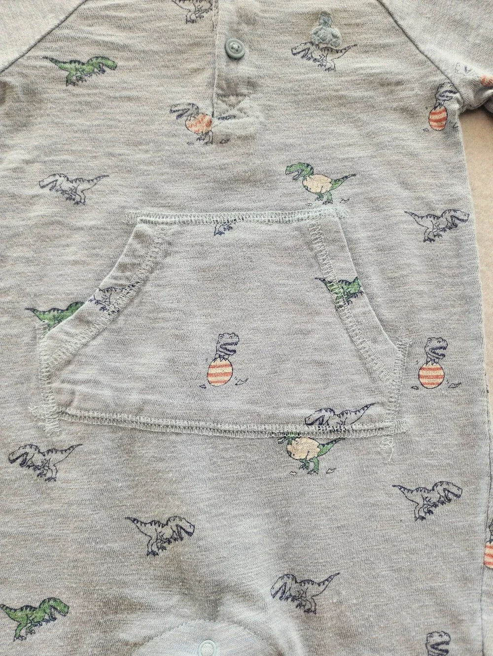 Baby Gap 3-6M 2 Piece Dinosaur Romper Footed Sleeper Bear Bundle